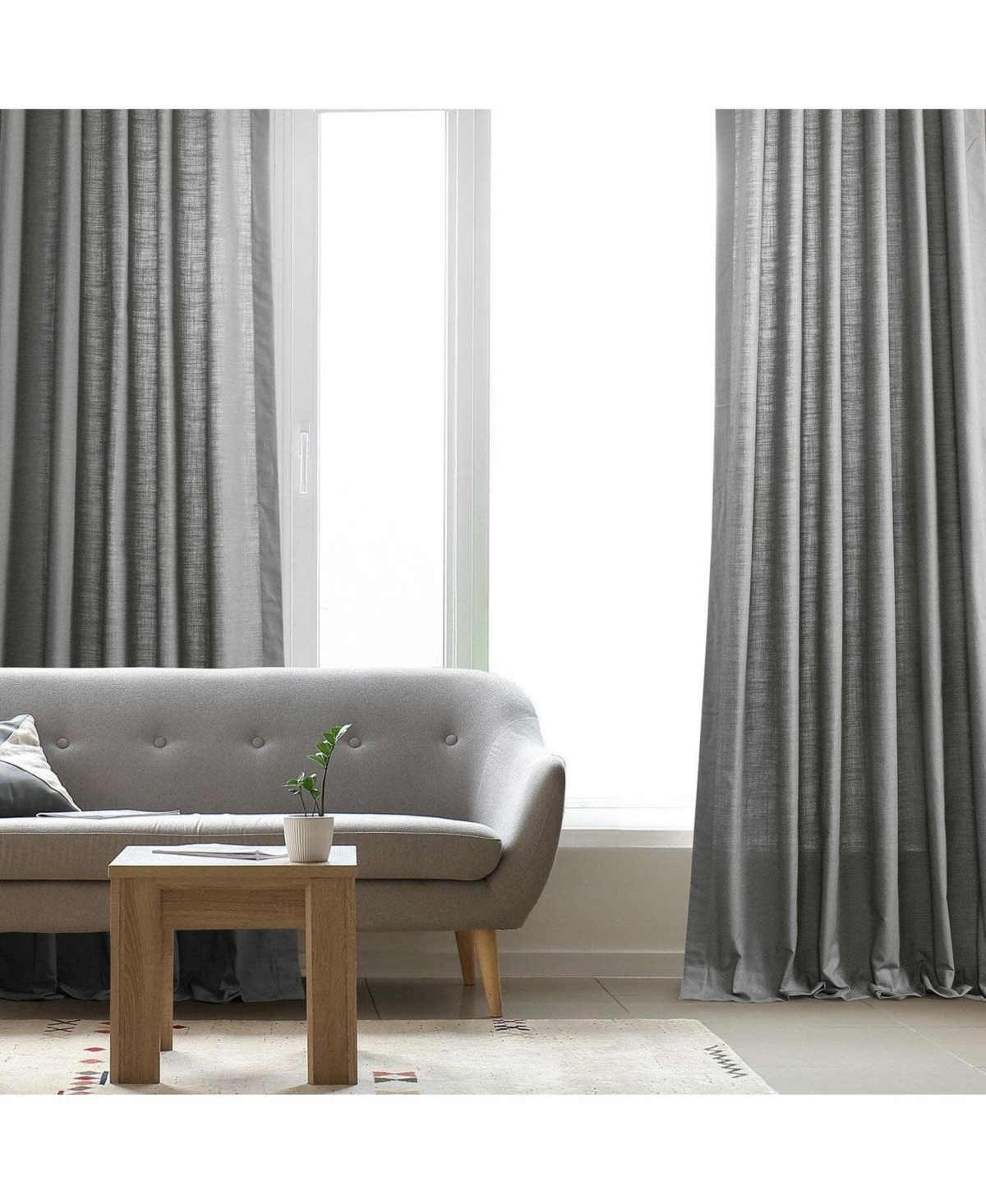 Half Price Drapes Dune Textured Cotton Curtain Pair (2 Panels)