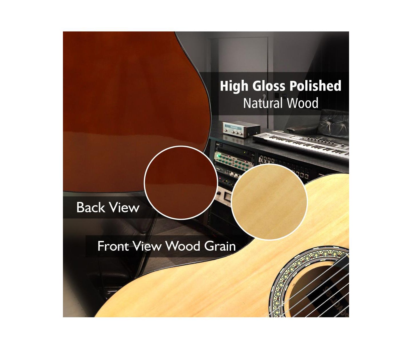 Детские игрушки Pyle 3/4 Scale Classic Guitar Kit with Digital Tuner, Ages 8-13 — фото 4