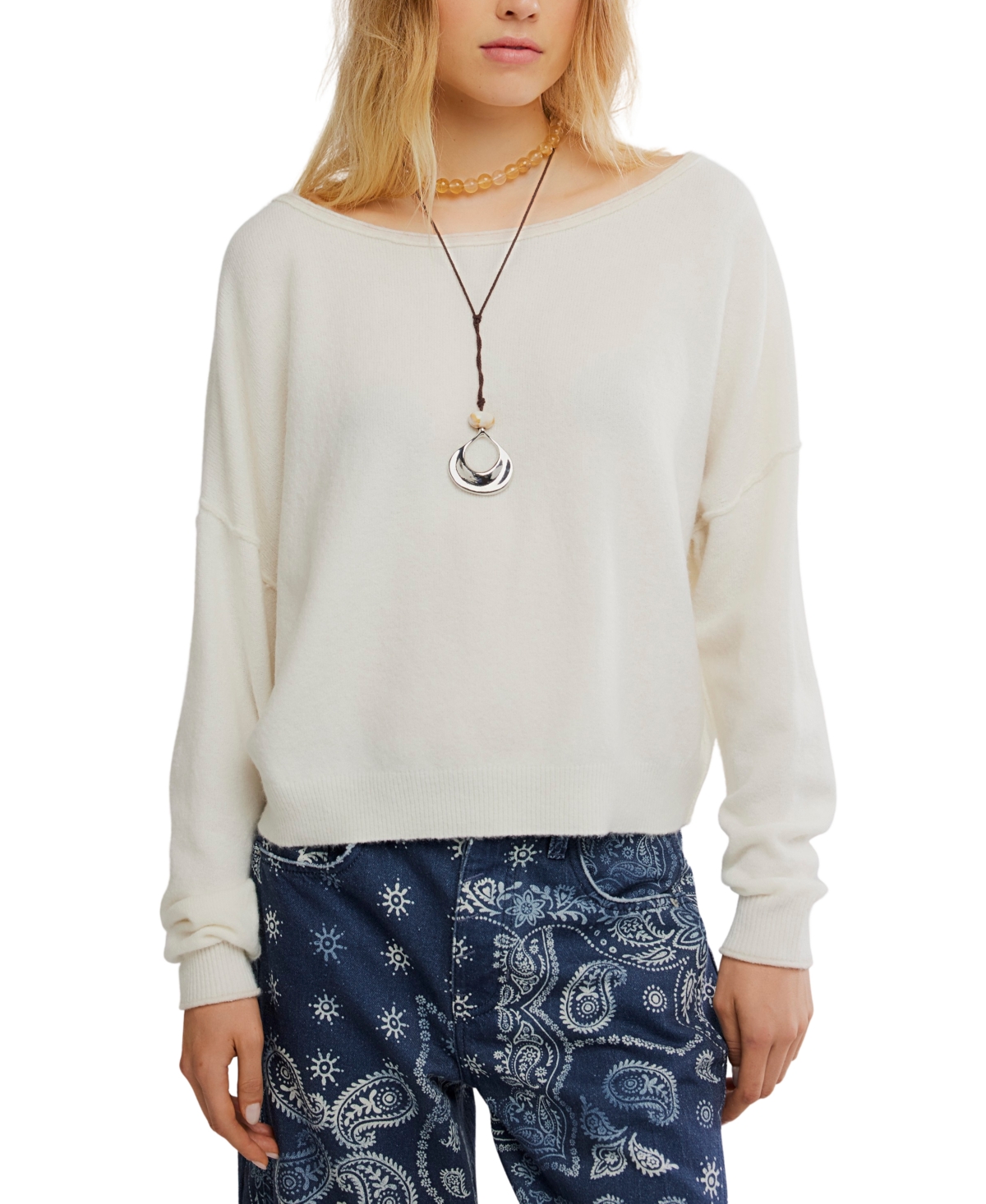 Free People Women's Pull-On Long-Sleeve Sweater