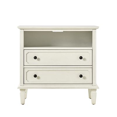 Kamilo Transitional 2-Drawer Solid Wood End Table