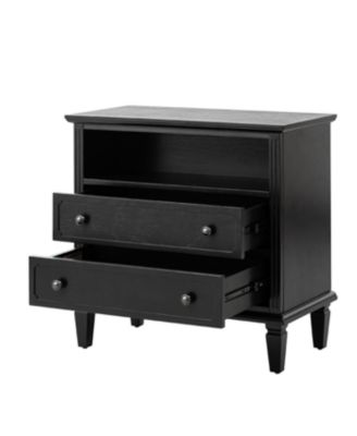 Kamilo Transitional 2-Drawer Solid Wood End Table