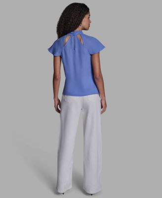 Women's High Neck Short-Sleeve Top