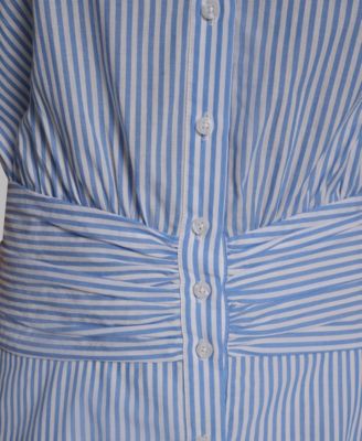 Women's Sleeveless Stripe Shirt Dress