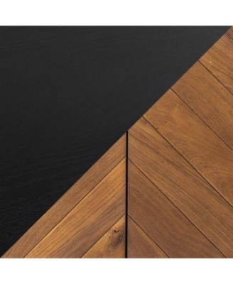 Baez Modern Storage Cabinet with Herringbone Patterns