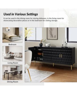 Kaletan Modern 63"Wide Sideboard with Adjustable Shelves