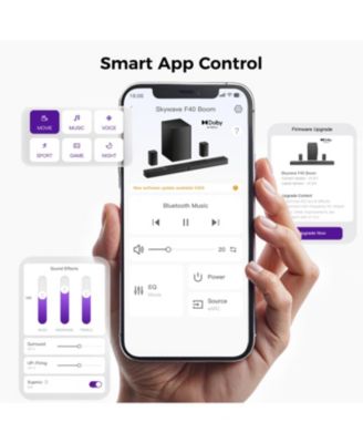 Skywave F40 Boom 5.1.2ch Sound Bar with Dolby Atmos, Surround Sound System for TV with 2 Surround Speakers, 460W