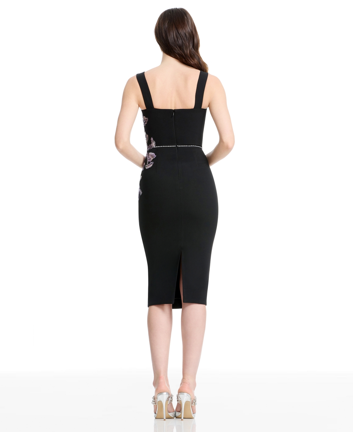 Dress The Population Nicole Midi Dress In Black