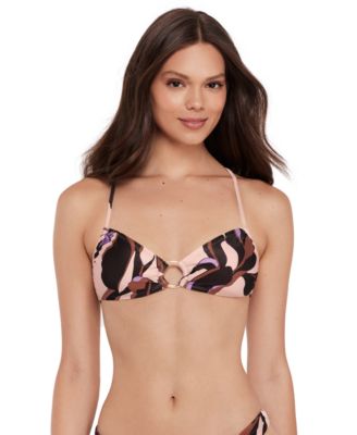 Steve Madden - Women's X-Back Ring V-Neck Bralette Top