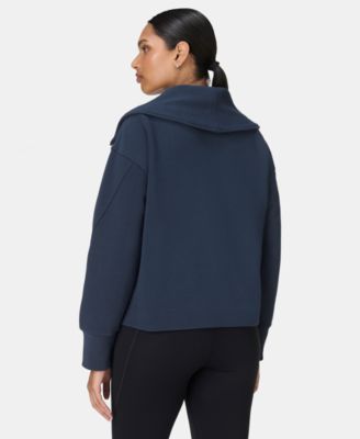 Women's Peaceful Rib Half-Zip Cropped Sweatshirt