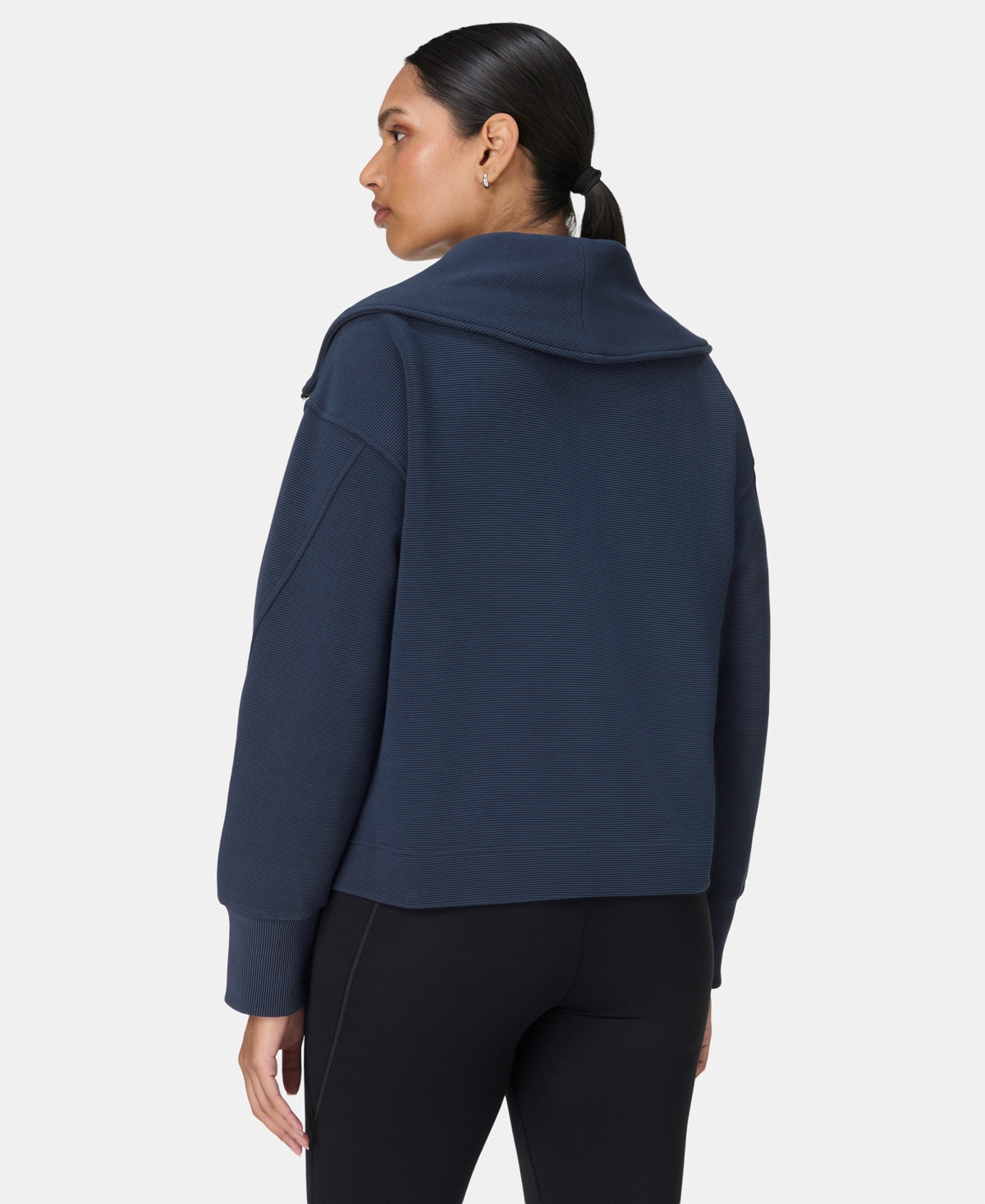 Sweaty Betty Women's Peaceful Rib Half-Zip Cropped Sweatshirt