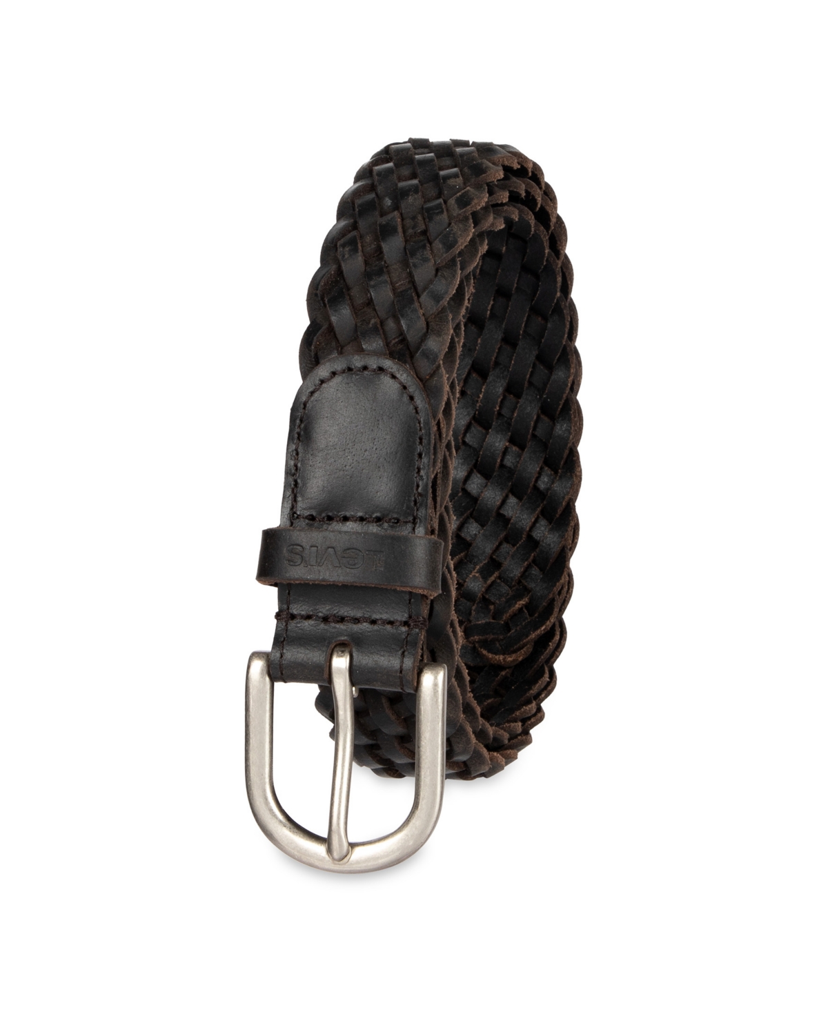 Levi's Women's Fully Adjustable Leather Braided Belt In Black