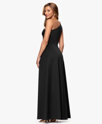 Petite One Shoulder A-Line Long Dress