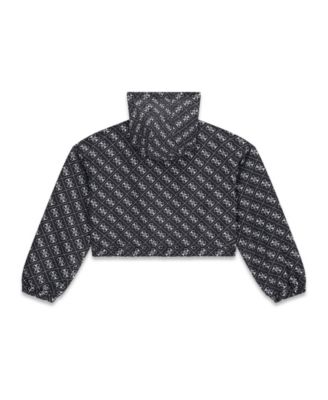 Girls' 7-16 All-Over Print Hooded Zip-Up Jacket