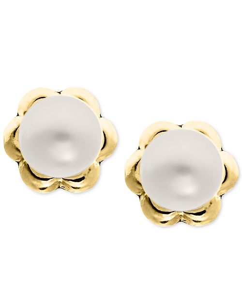 Macy's Children's Cultured Freshwater Pearl (4mm) Flower Stud Earrings
