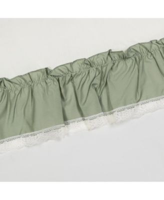 Madelyn Ruffled Victorian Priscillas 1.5" Rod Pocket Curtain Panel 100" x 84" Sage