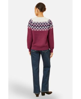 Women's Fair Isle Relaxed Fit Knitted Sweater