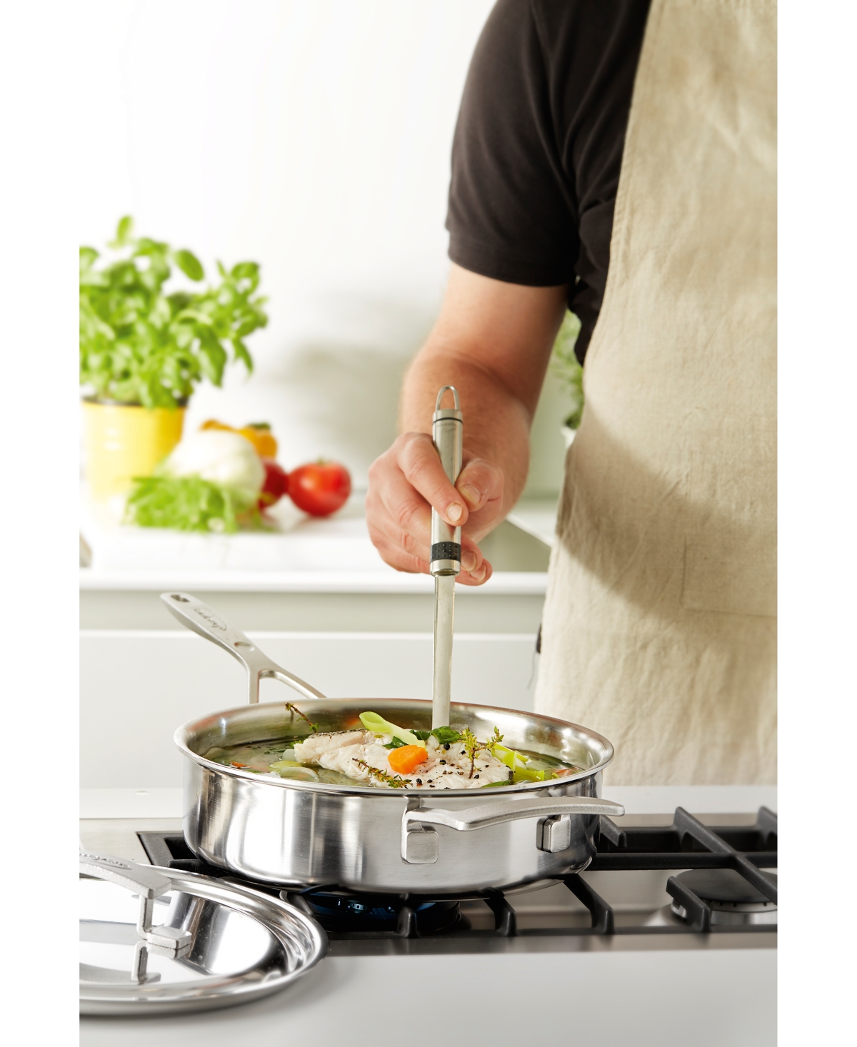 Demeyere Industry 5 Stainless Steel 3-quart Saute Pan In Metallic