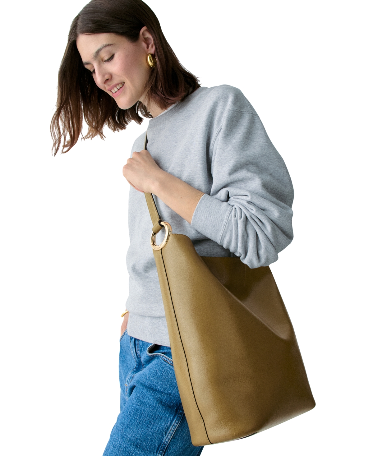 kate spade new york Halo Glazed Leather Bucket Bag