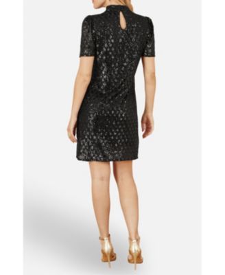 Women's Sequin Chevron Pattern Tunic Dress