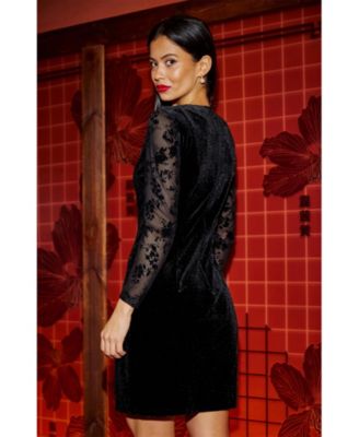 Women's Fitted Velvet Dress