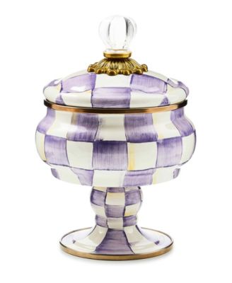 Violet Check Handmade Curiosity Pot