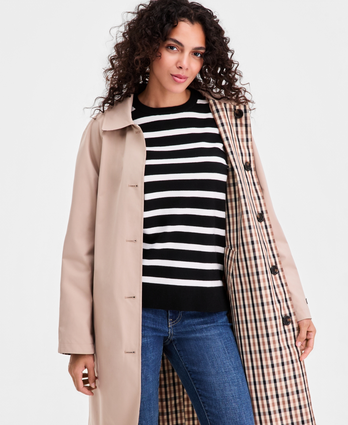 Tommy Hilfiger Women's Single-Breasted Raincoat