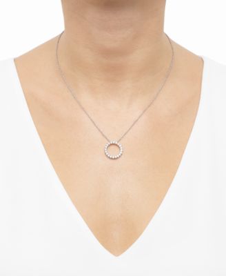 Lab Grown Diamond Pendant Necklace (1 ct. t.w.) in Sterling Silver