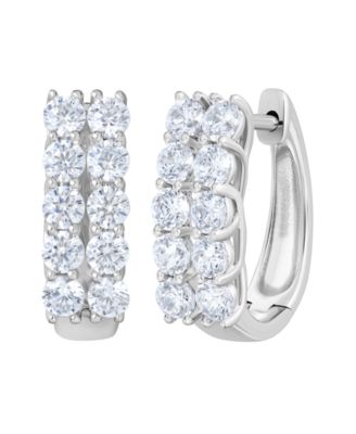 Forever Grown Diamonds - Lab-Grown Diamond Hoop Earrings (1 ct. t.w.) in Sterling Silver