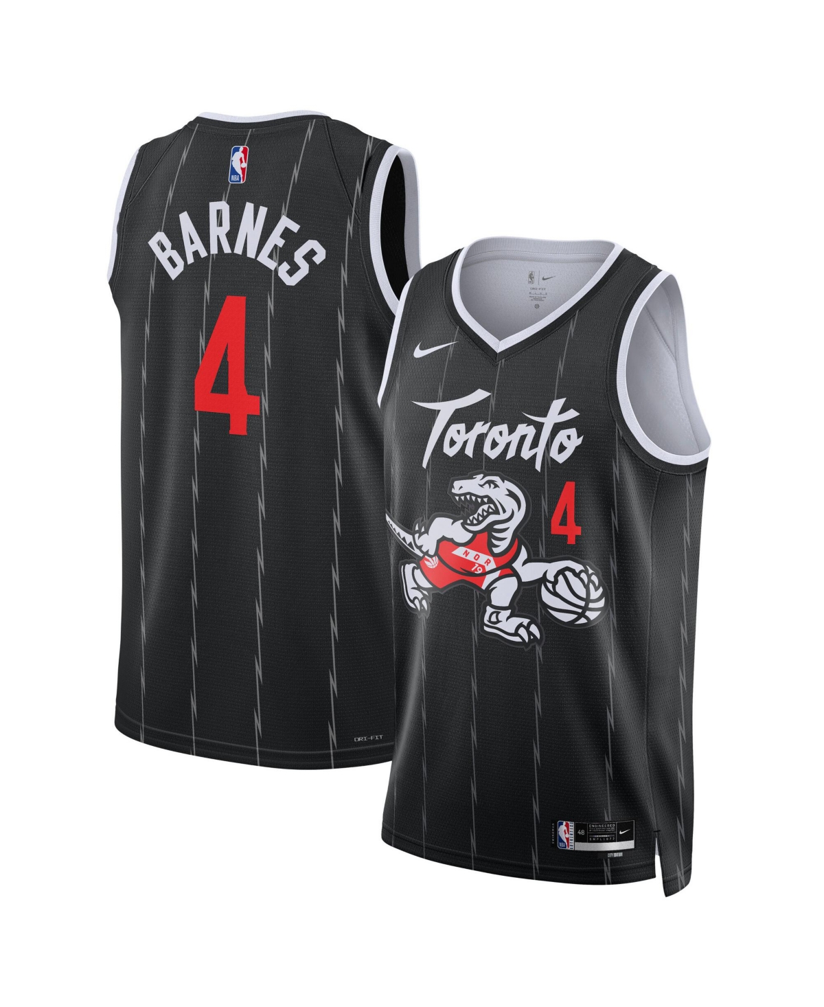 Nike Men's and Women's Scottie Barnes Black Toronto Raptors 2025/26 City Edition Swingman Jersey