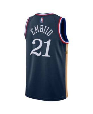 Men's and Women's Joel Embiid Navy Philadelphia 76ers 2025/26 City Edition Swingman Jersey