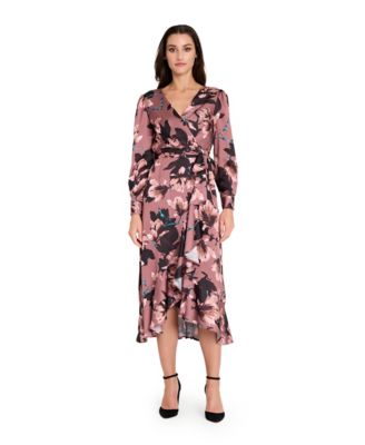Women's V-Neck Ruffle Midi Dress