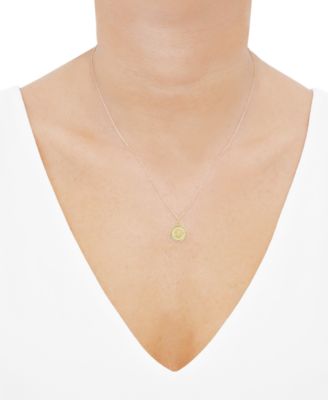 Diamond Pendant Necklace (1/10 ct. t.w.) in 10k Yellow Gold