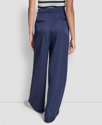 Women's High-Rise Pleated Wide Leg Trousers