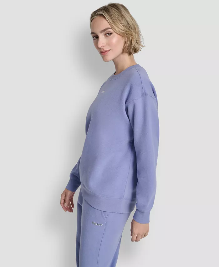 Women's Metallic Crew Neck Sweatshirt - thumbnail 3