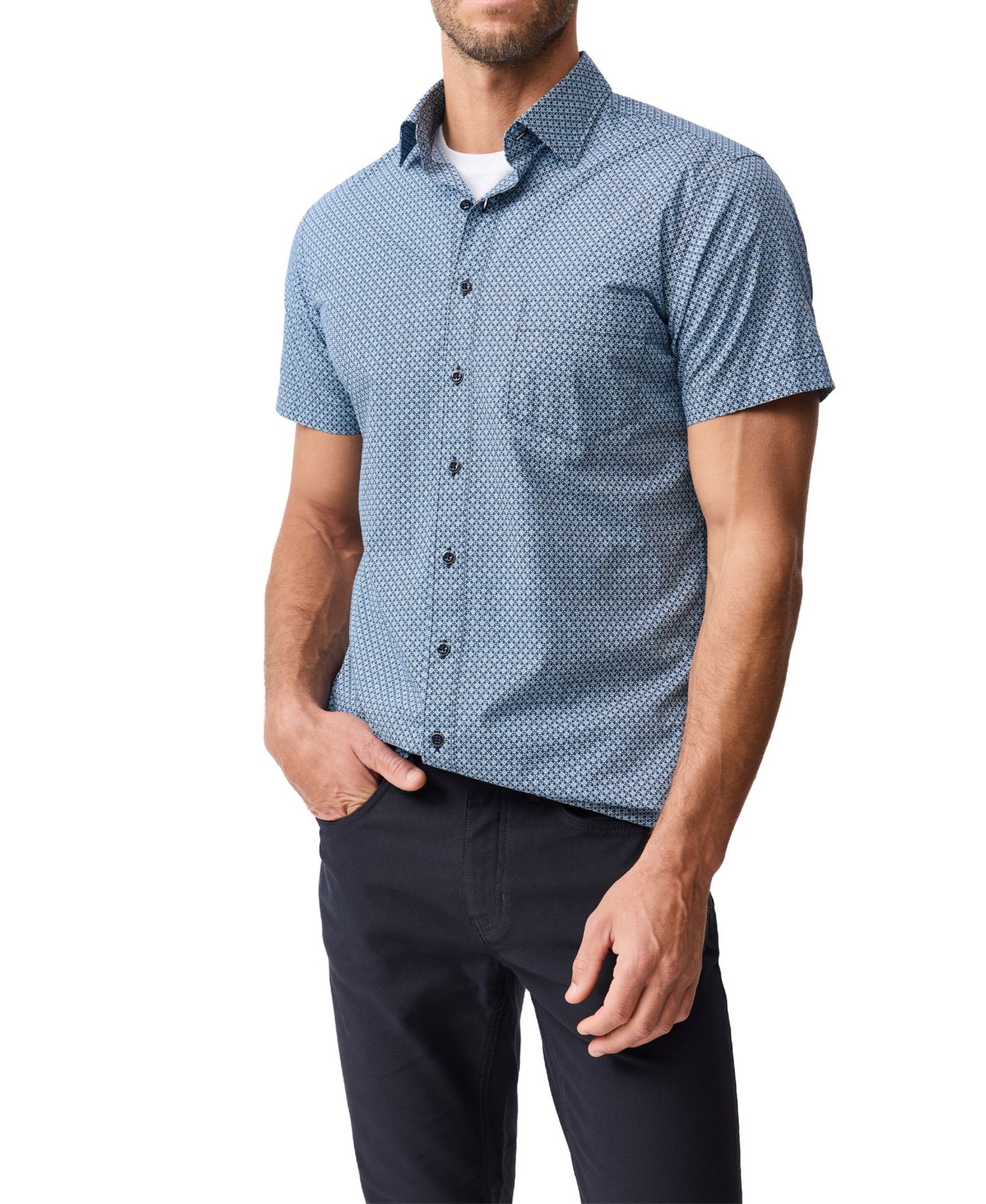Мужская рубашка Rodd & Gunn Sports Fit Chartwell, цвет: Тёмно-синий — фото 1