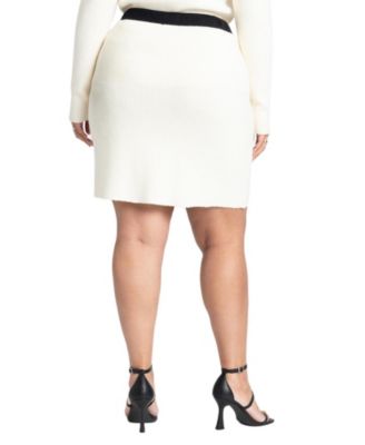 Women's Pull On Sweater Mini Skirt