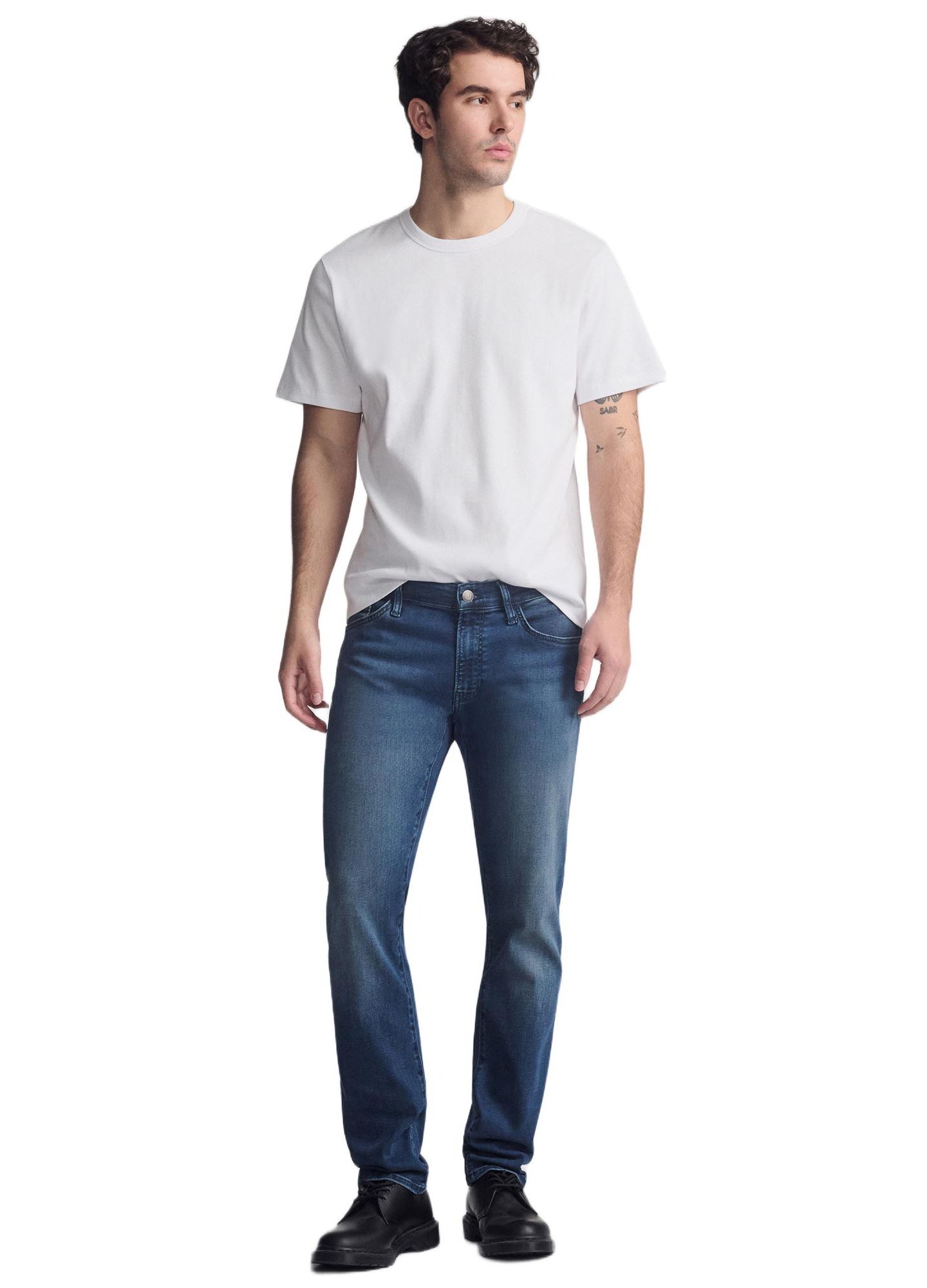 Мужские джинсы Mavi Jeans Jake Regular Rise Skinny Leg In Dark Used Supermove — фото 1