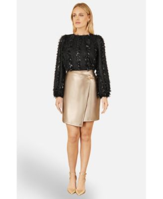 Women's Hanging Sequin Long Sleeve Top