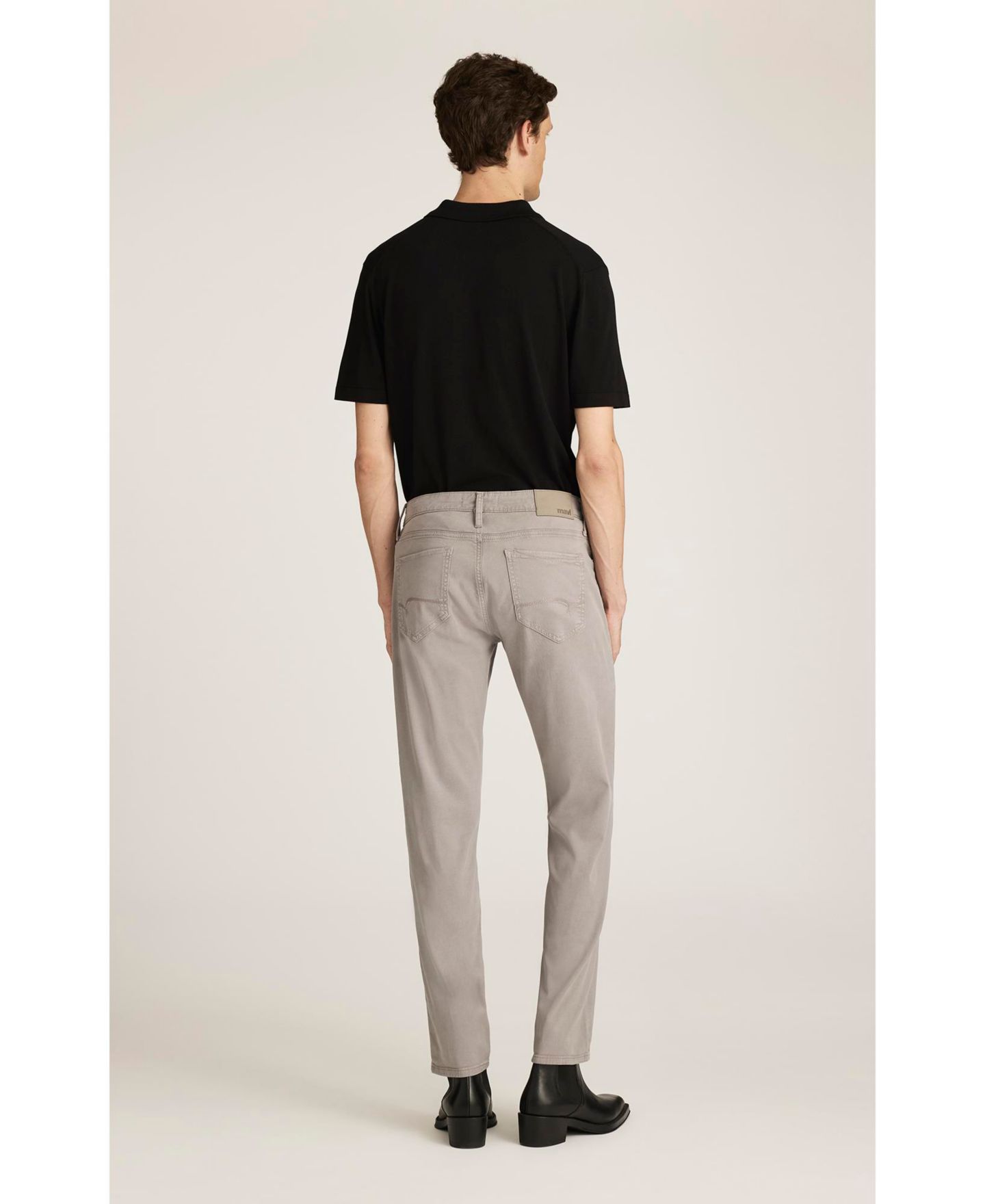 Мужские брюки Mavi Jeans Marcus Slim Straight Leg In Shark Luxe Twill, цвет: Бежевый серый — фото 3