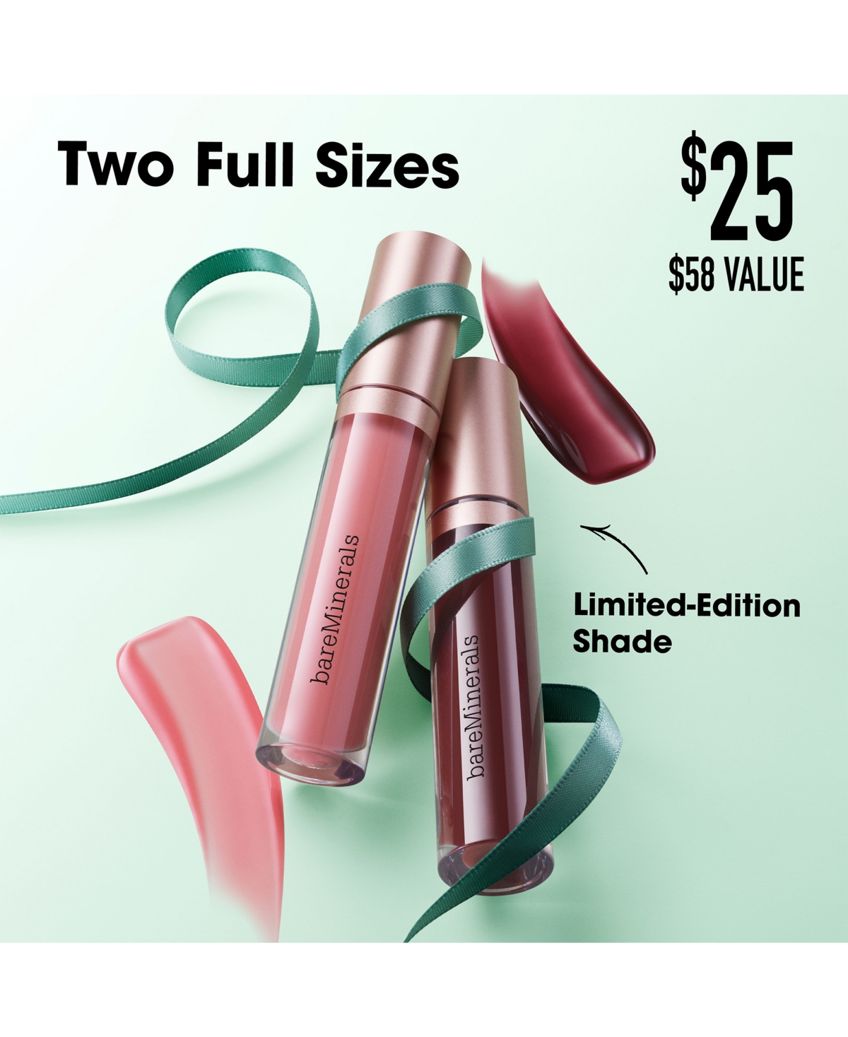 bareMinerals 2-Pc. Gleam On Lip Gloss-Balm Set - Lip Gloss-balm Serenity Lip Gloss-balm