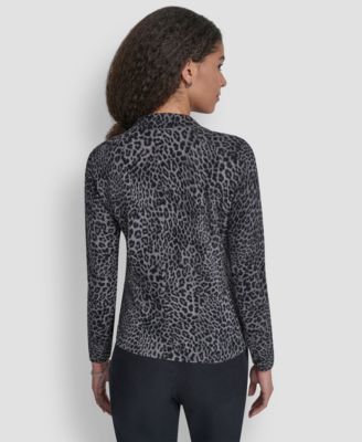 Women's Mini Leopard Print Cardigan Top