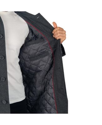 Men's Zach Men s Wool Blend Overcoat – Knee-Length Trench Coat, Runs Large for Layering Over Suits or Sweaters