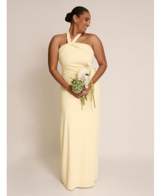 Women's Halter Neck Stretch Bridesmaid Dress