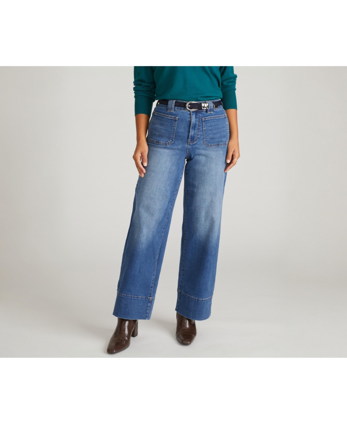 Universal Standard Women's Plus Claudia High Rise Stretch Jeans