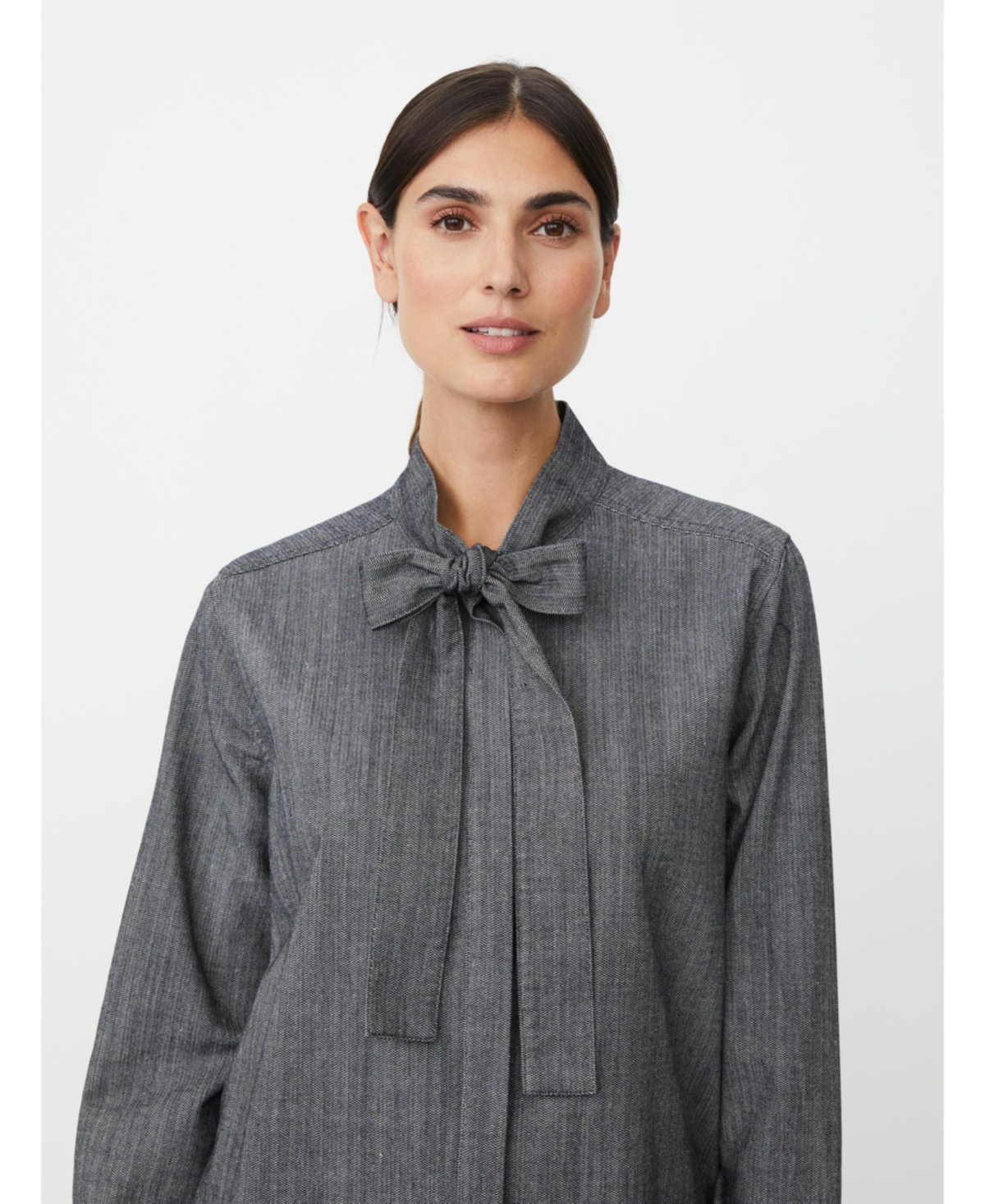 Masai Copenhagen Women's Long Sleeve Neck Tie Shirt