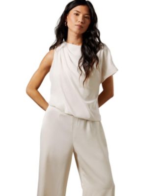 Women's One Shoulder Drape Jumpsuit