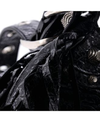 XS Le Cagole Giant Studs Fringe Shoulder Bag Leather