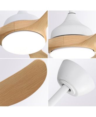 56-inch Modern 3-Blade Ceiling Fans with Led Pendant Lamp and Remote Control