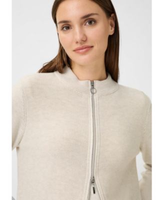 Women's Zip Front Mock Cardigan