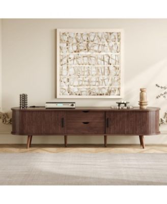 70 Inch Mid Century Modern Storage Cabinet With TV Stand